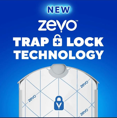Zevo Flying Insect Trap Refill - for The Zevo MAX & Standard Indoor Fly Trap - Catch Gnats, House & Fruit Flies - Easy to Use (4 Refill Cartridges)