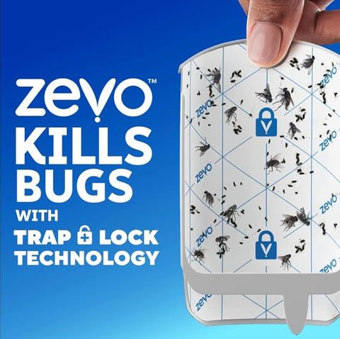 Zevo Replacement Cartridges for Plug-in Insect Trap, 3 Pack Refills, Clean & Easy Indoor Bug Catcher